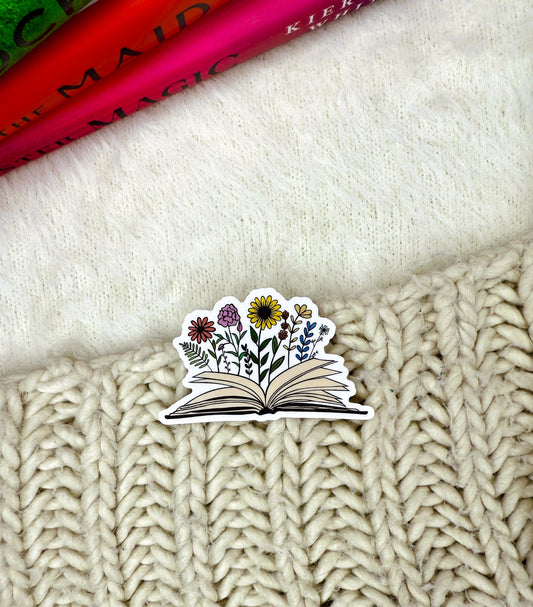 Floral Book Sticker
