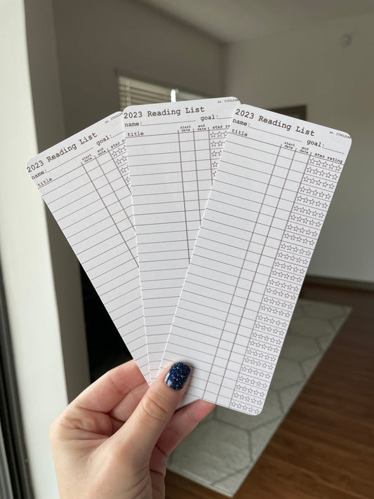 2023 Customizable Library Card Bookmarks