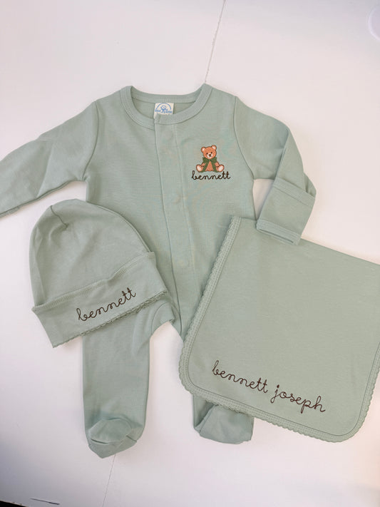 Teddy Bear Magnetic Onsie Set