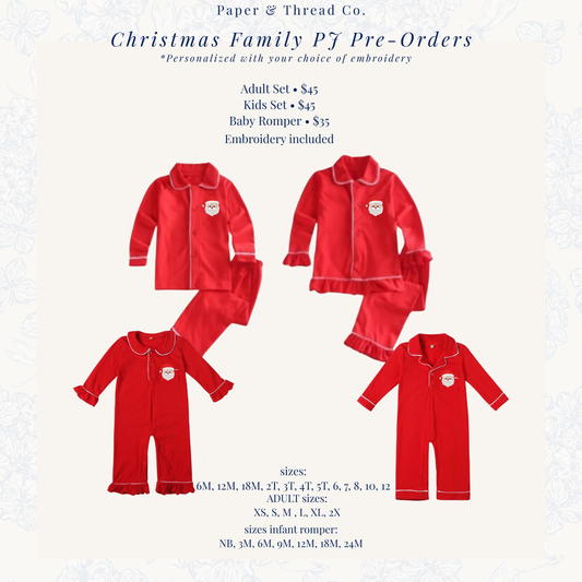 Christmas PJ Pre-Order