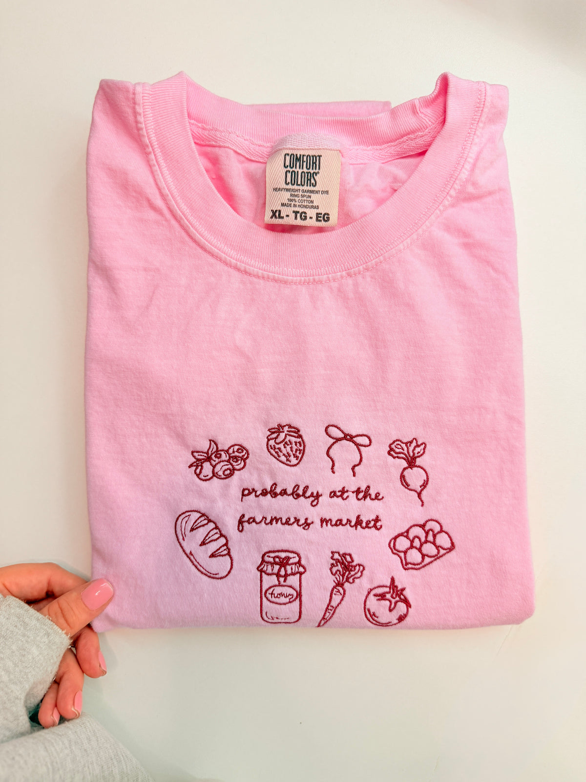 Probably At The Farmers Market Embroidered Tee