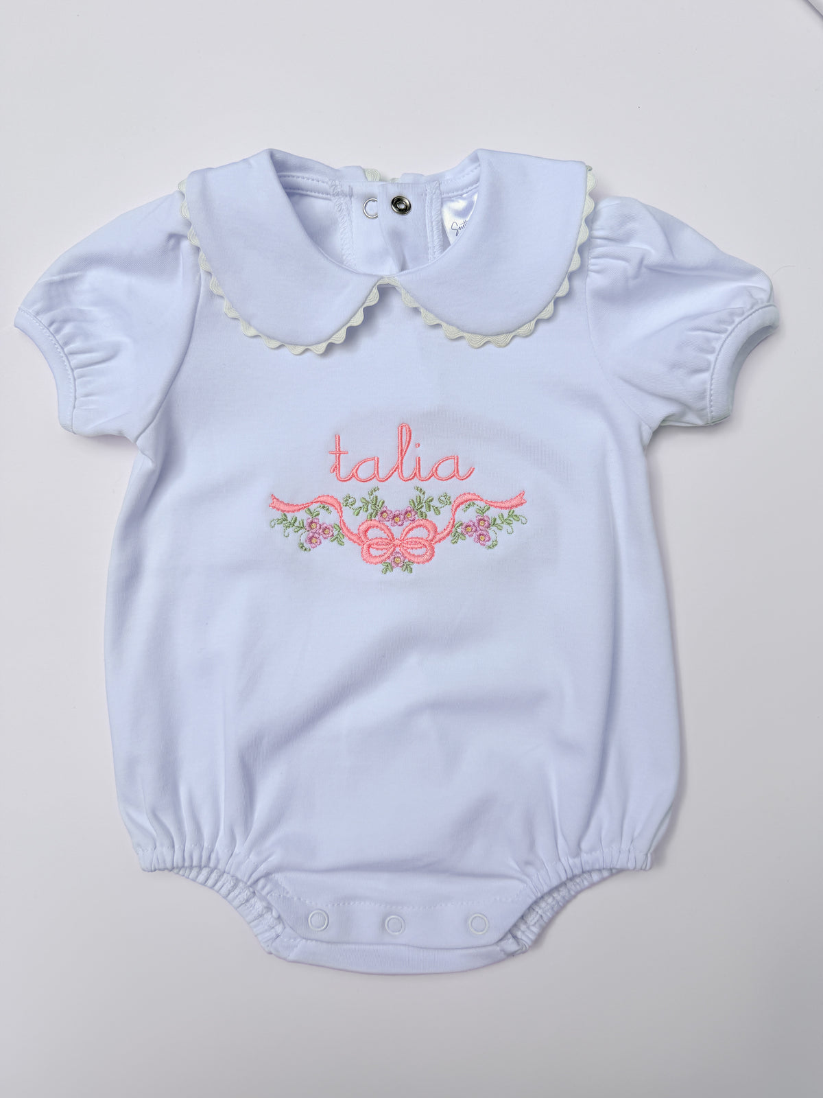 Personalized Scalloped Bubble Romper