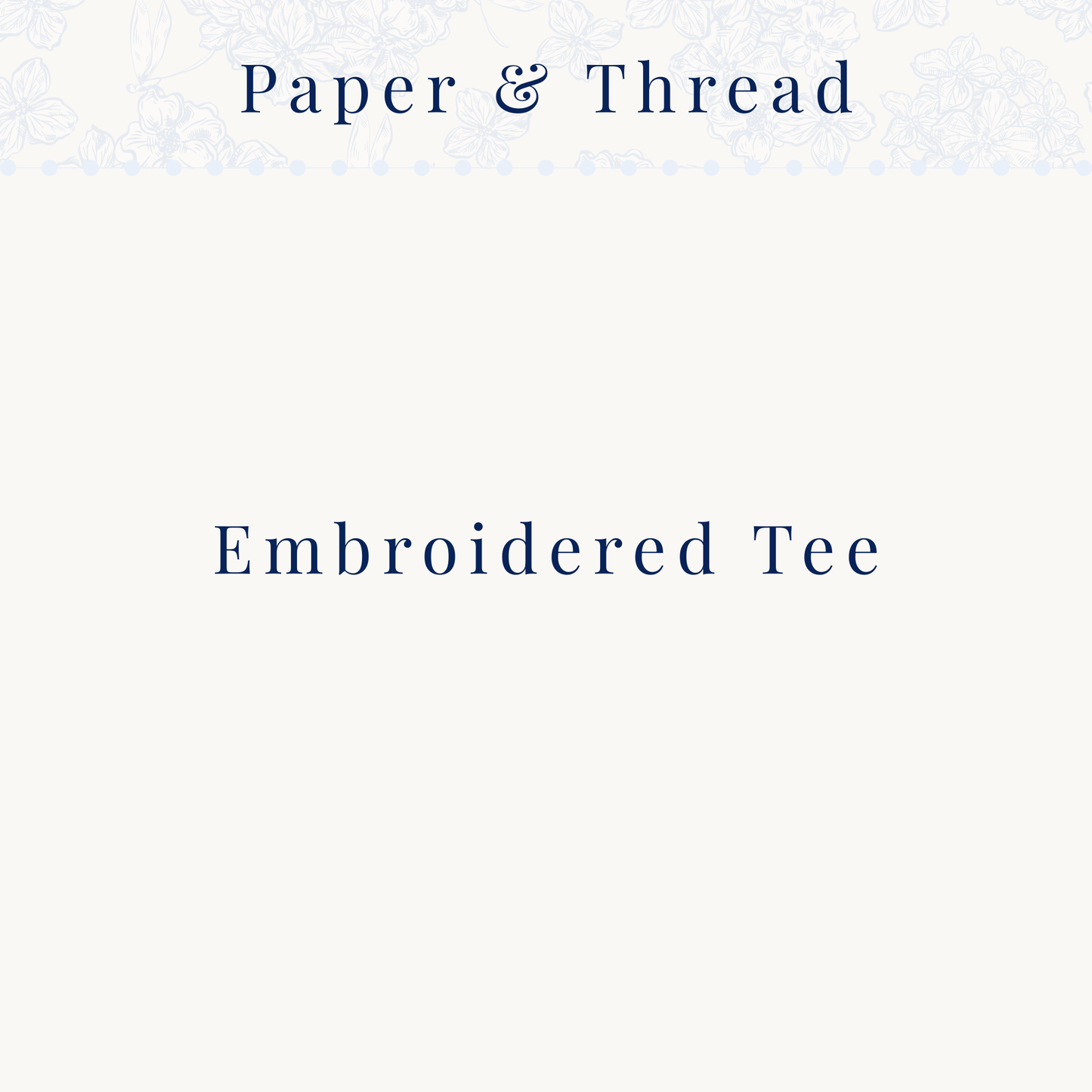 Embroidered T-shirt