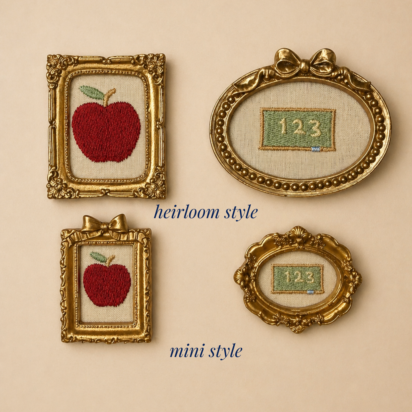Embroidered Fabric Frame Magnets