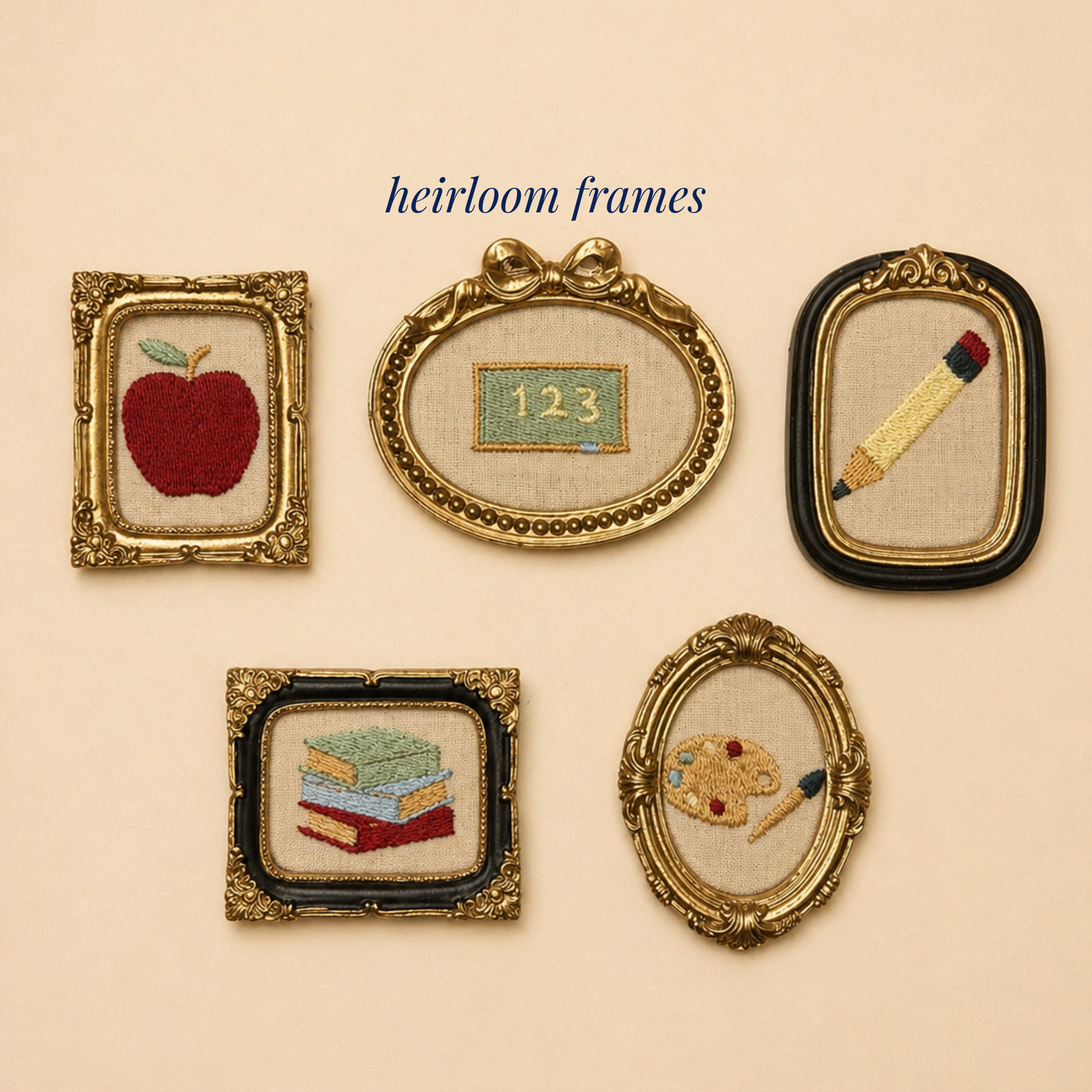 Embroidered Fabric Frame Magnets