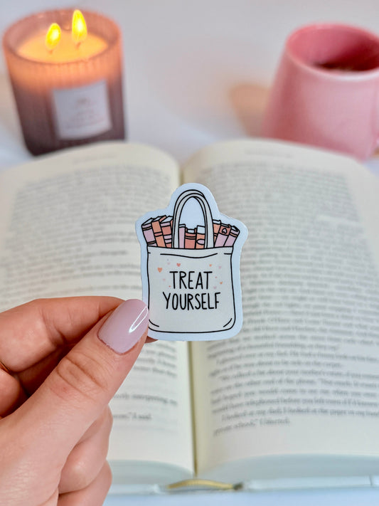 Treat Yourself Bag full of Books Sticker