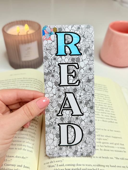 Read Coloring Bookmark