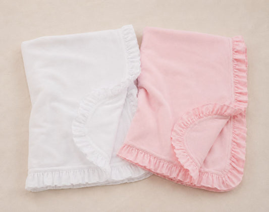 Personalized Ruffle Baby Blanket